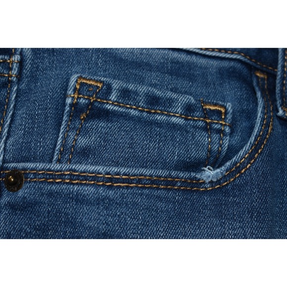 Old Navy Kicker Boot Stretch Jeans Size 22 Mid Rise Soft Blue Denim 5-Pocket - Picture 14 of 16